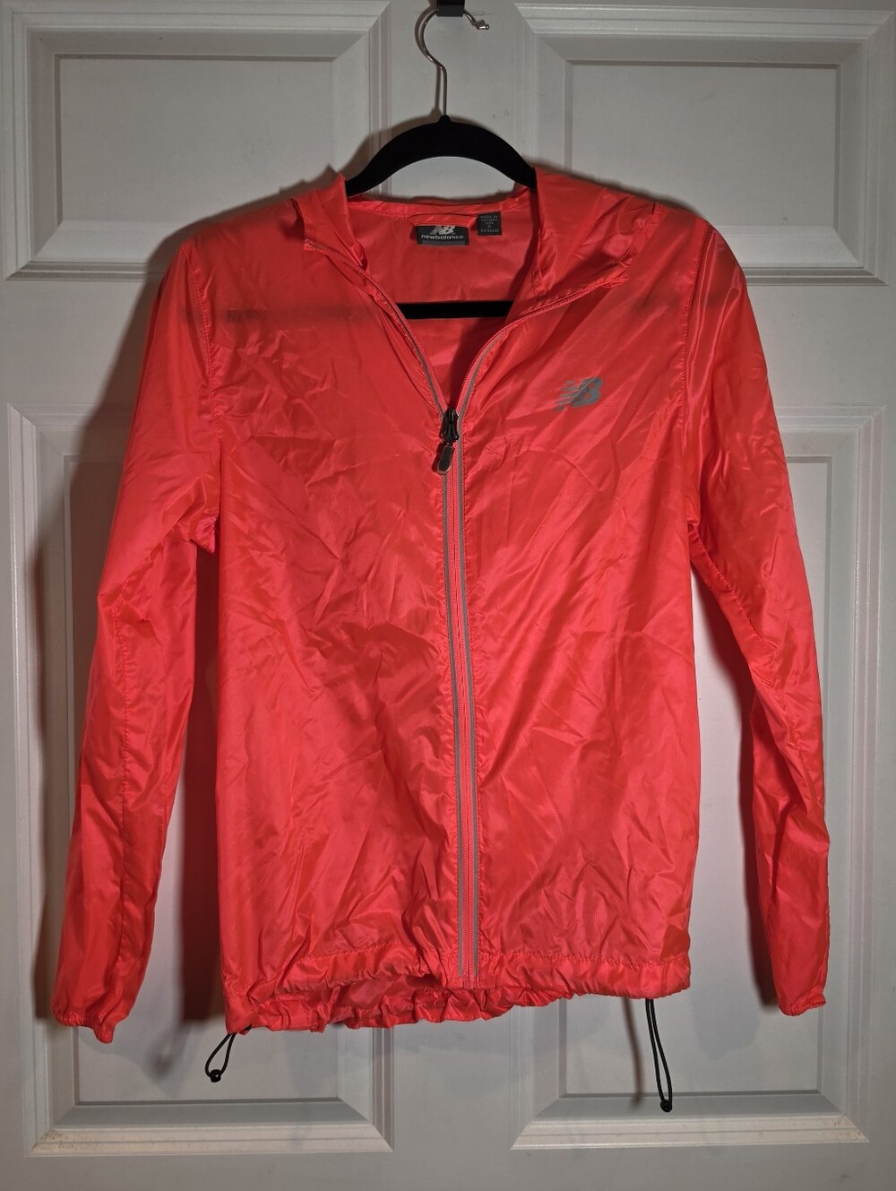 New Balance Lightweight Pink Hooded Windbreaker Jacket S